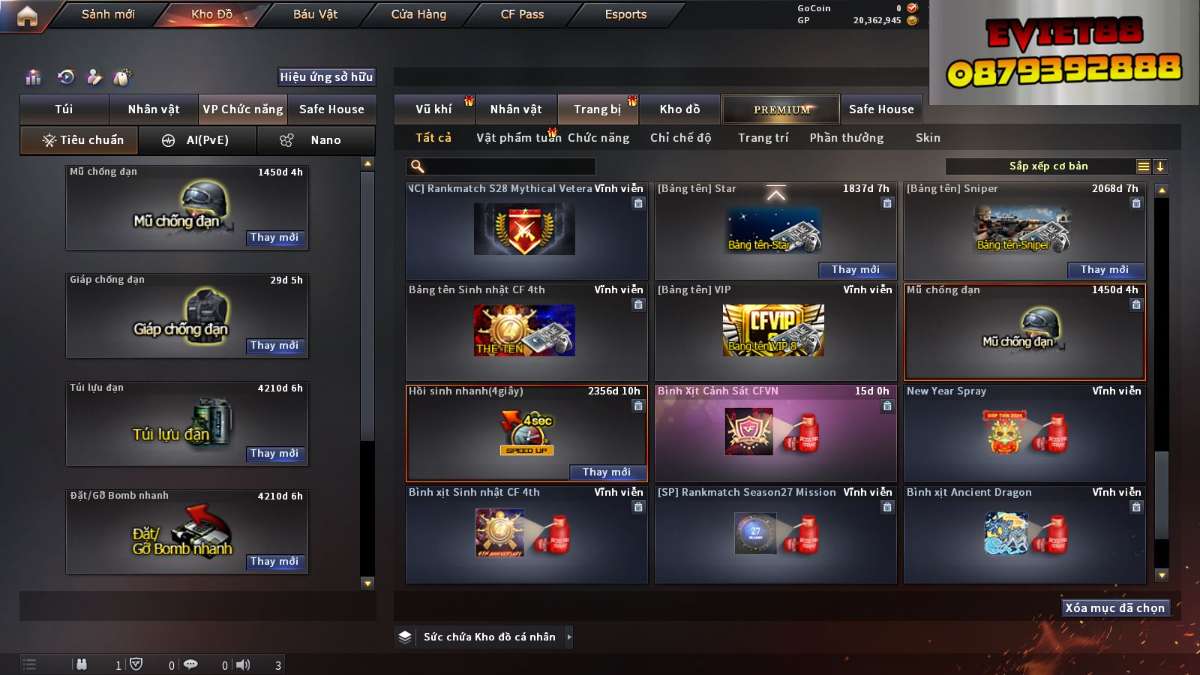 shop acc cf uy tin gia re